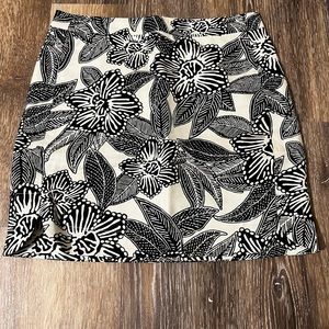 J. Crew Black and White Mini Skirt
